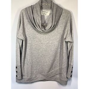 -1. The Sweatshirt Project Women's Long Sleeve Cowl Neck Sweatshirt Gray Size XL